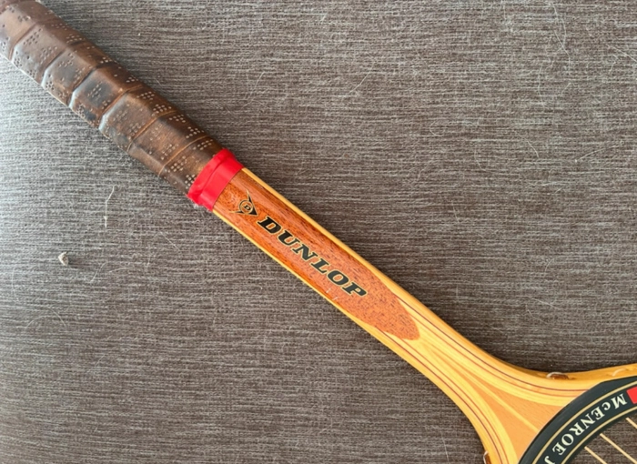 Racchetta da tennis vintage Dunlop McEnroe Junior + custodia Maxply originale