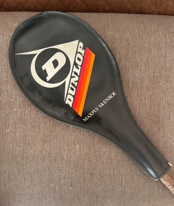 Racchetta da tennis vintage Dunlop McEnroe Junior + custodia Maxply originale